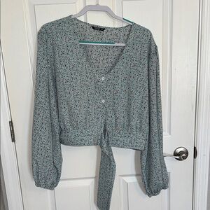 Elegant Floral Button-Up Blouse